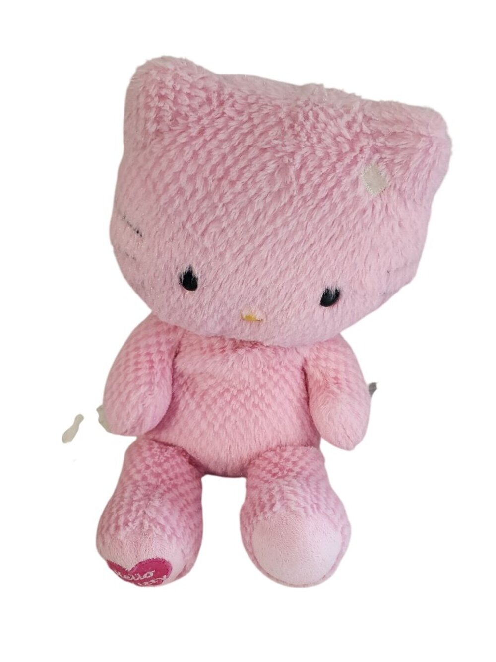 Build A Bear HELLO KITTY Pink Waffle 18" Plush 2011 Heart on Foot NO BOW